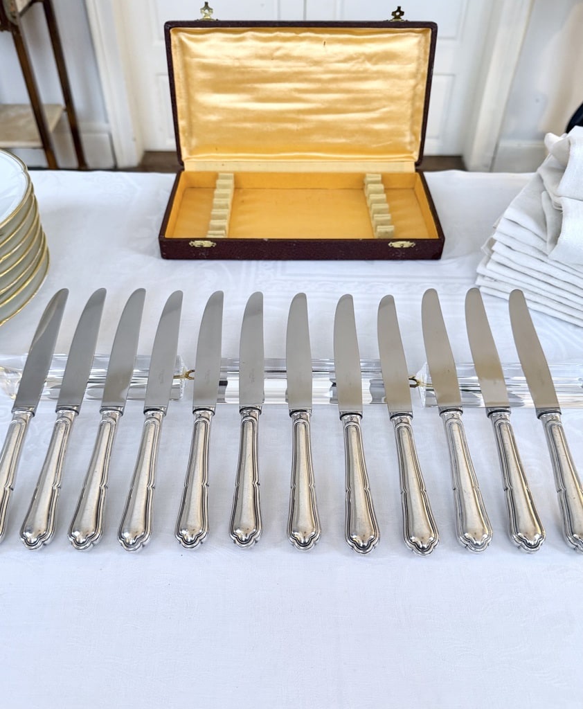 Silver-plated Dessert Knives - Argental Silversmith - 20th Century-photo-4