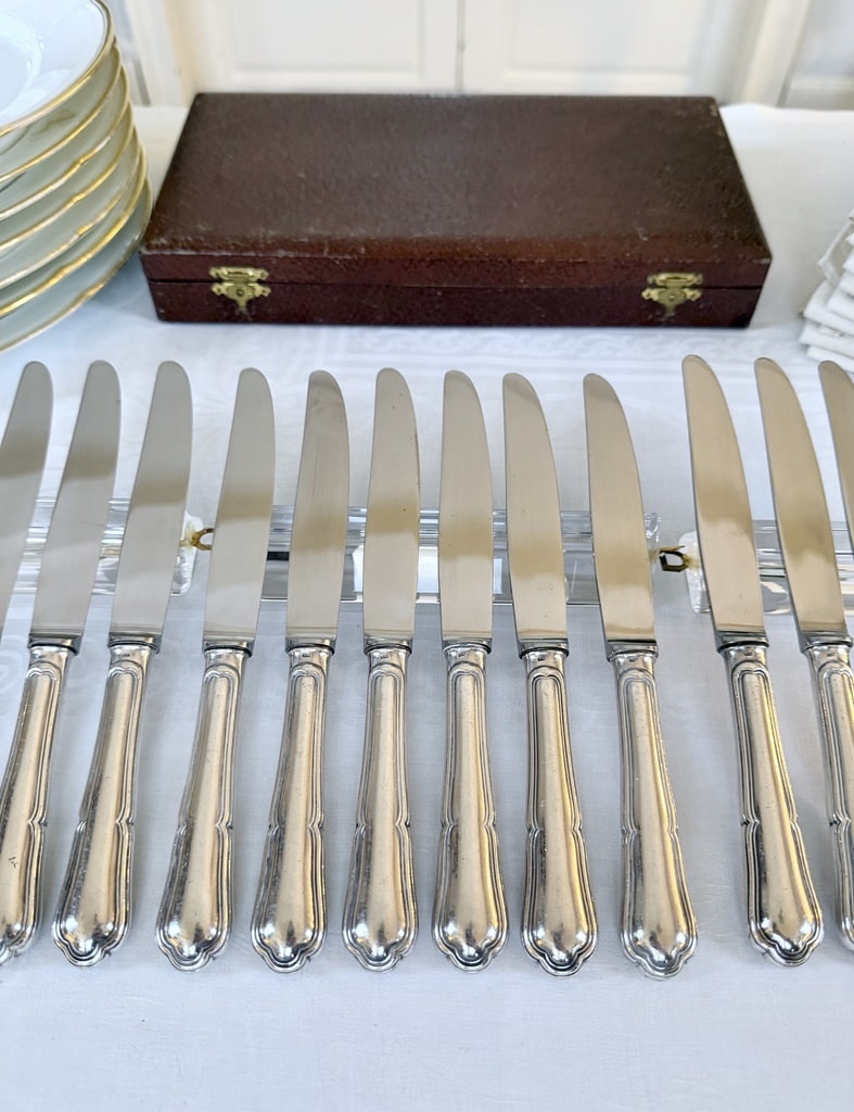 Silver-plated Dessert Knives - Argental Silversmith - 20th Century