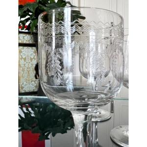Nineteenth Century Blown And Engraved Glass Service