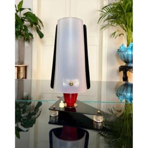 Lampe Vintage - Acrylique et Laiton - Design 1950