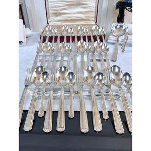Ménagère en Métal Argenté Coffret de 38 pièces -  Art Déco 1930 - 1940