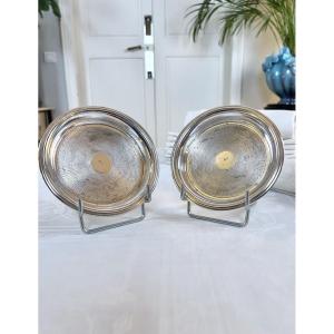 Dessous de bouteilles à décor guilloché