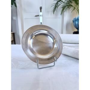 Art Deco Silver-plated Metal Bottle Coaster - Gallia Christofle - Silverware