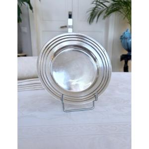 Silver-plated Decanter Coaster - Art Deco - Tiered Design - Liberty Silverware