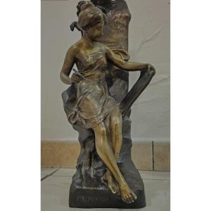Emile Louis Picault (1833-1915) - "memoria" - 19th Century Patinated Bronze, Signed And Titled - H 38cm