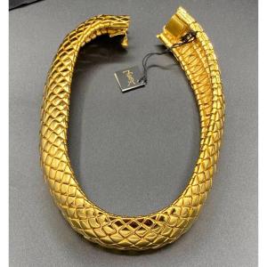 Yves Saint Laurent, Collier Articulé Mailles Serpent design Robert GOOSSENS