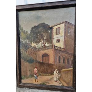An Oil On Double-sided Panel, Orientalist Scene And Landscape