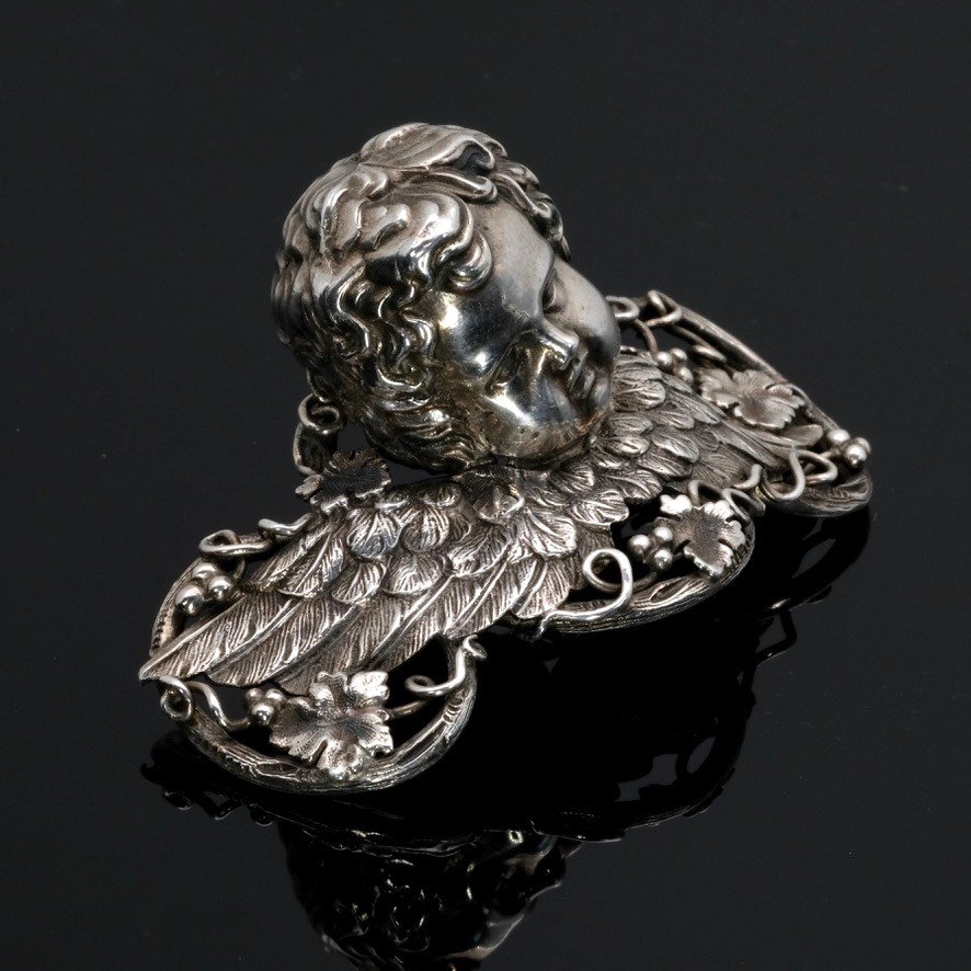 19th Century Angelot Brooch In The Taste Of Froment Meurice-photo-3