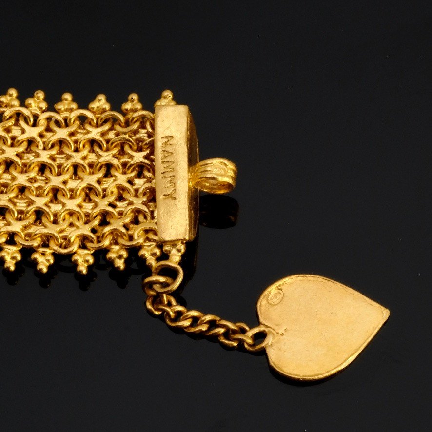 Bracelet Souple Or 22 Carats & charms Coeurs-photo-6