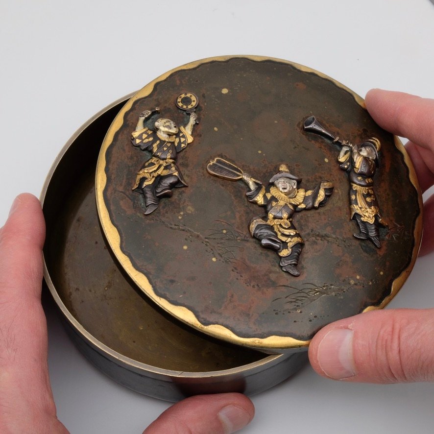 Bronze Box And Shibuichi Japan Meiji Period 19th Century-photo-6