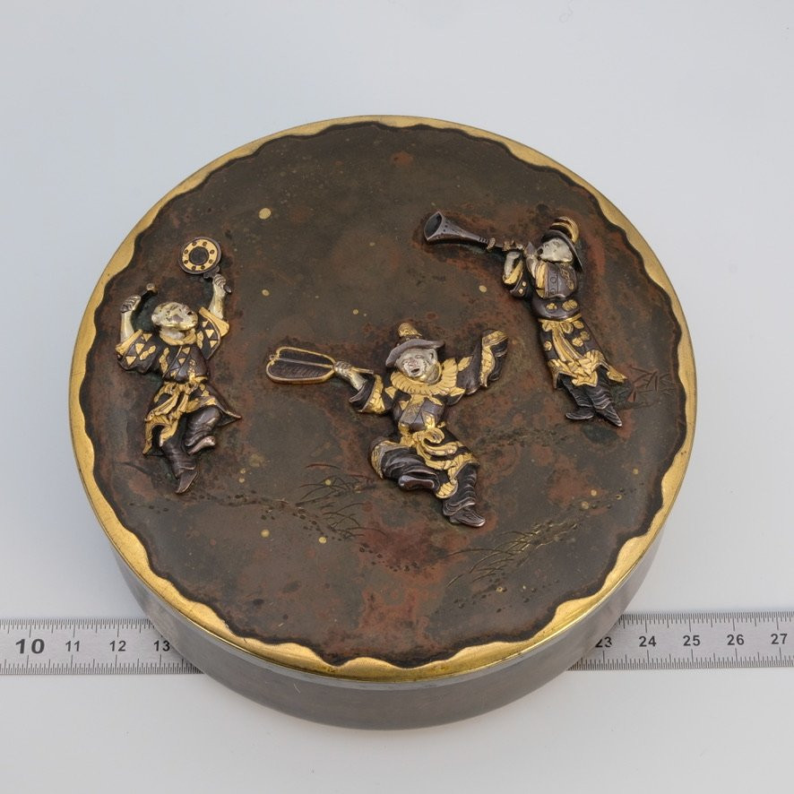 Bronze Box And Shibuichi Japan Meiji Period 19th Century-photo-8