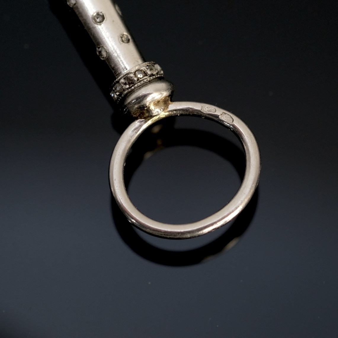 Art Deco Face To Hand Lorgnon In White Gold, Diamonds, Sapphires, In Its Risler&carré Case-photo-7
