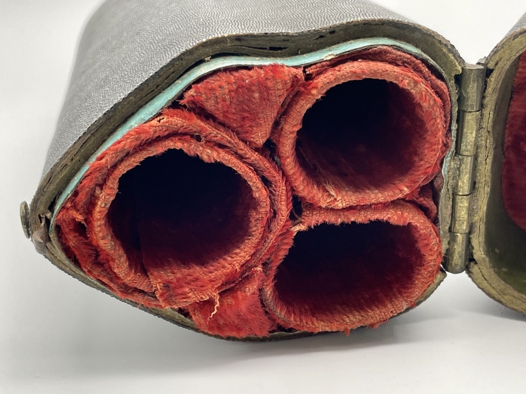 Grand étui Pour Flacons et outil En Galuchat Gris XVIII ème Siècle-photo-2