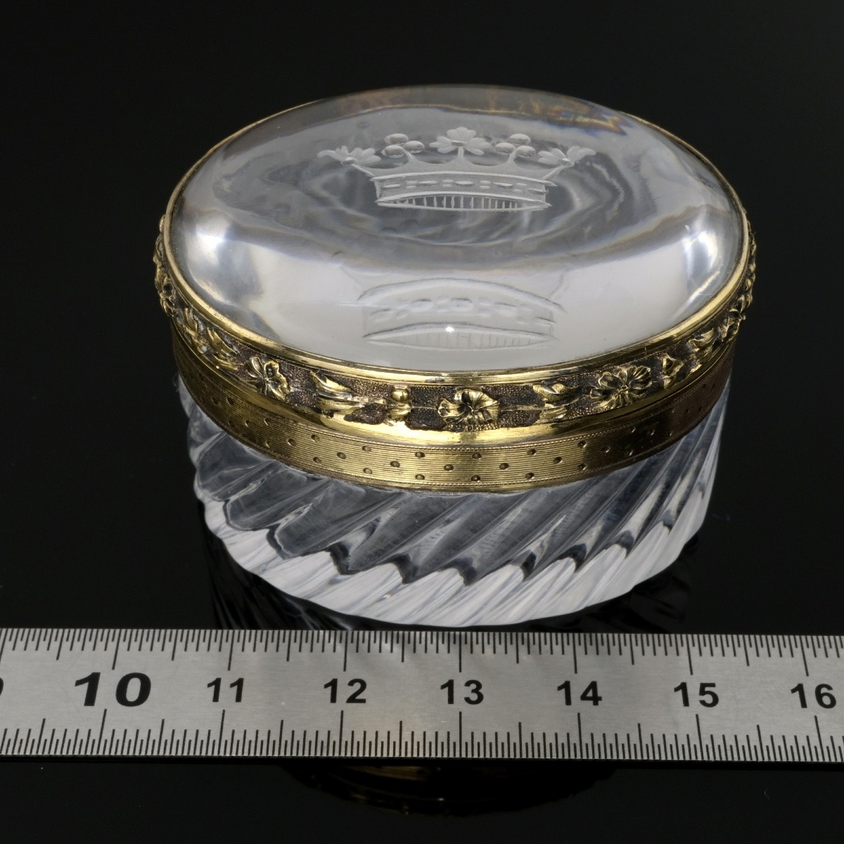Boite Cristal et Vermeil Couronne Ducale Napoléon III-photo-8
