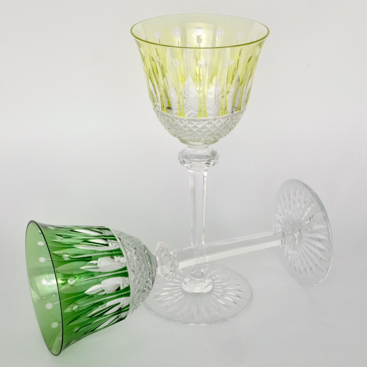 Tommy Saint-Louis,  Service de 6 verres Roemer en cristal multicolore-photo-2