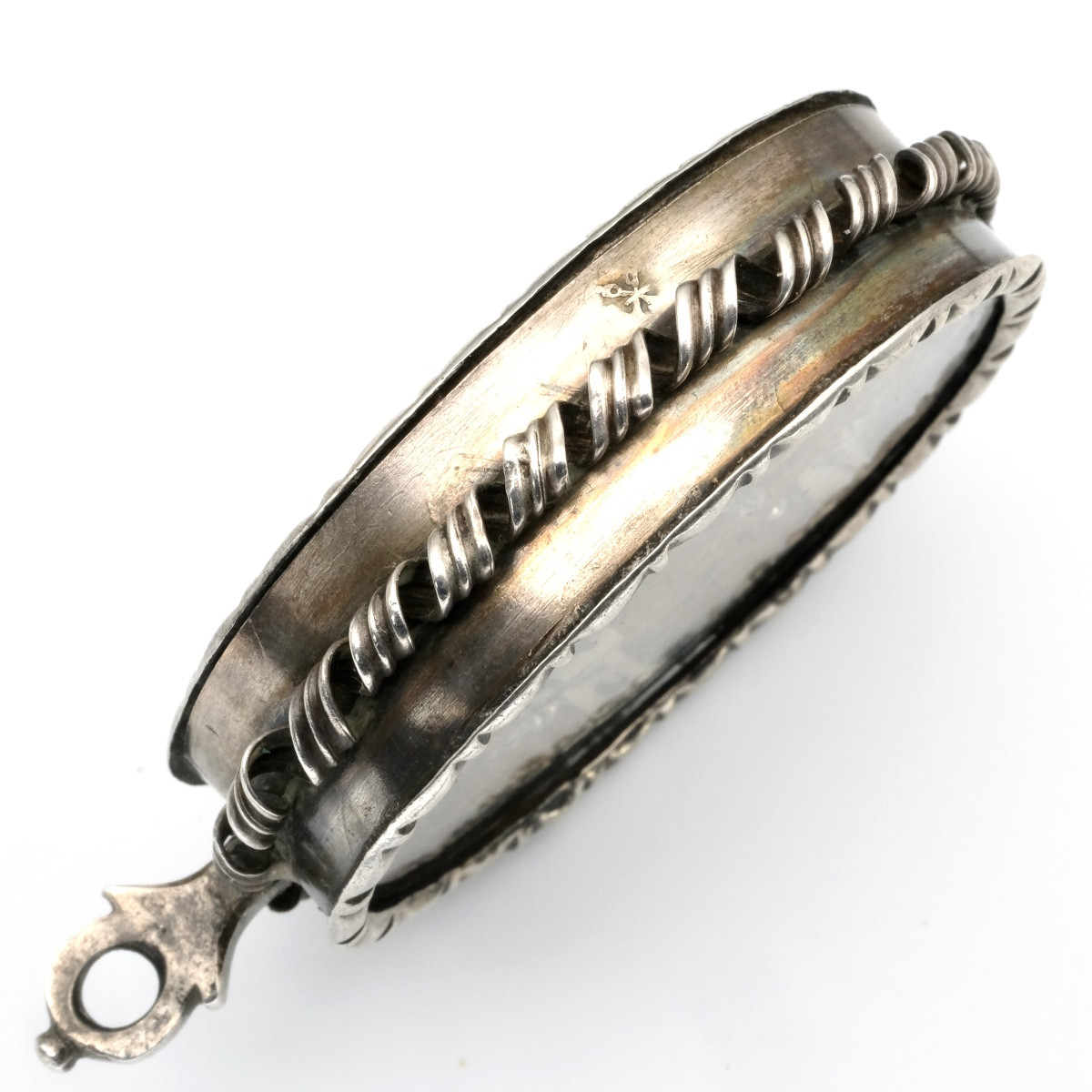 Vatican Reliquary Medallion, Silver Paper Filigree, 18th Century-photo-3