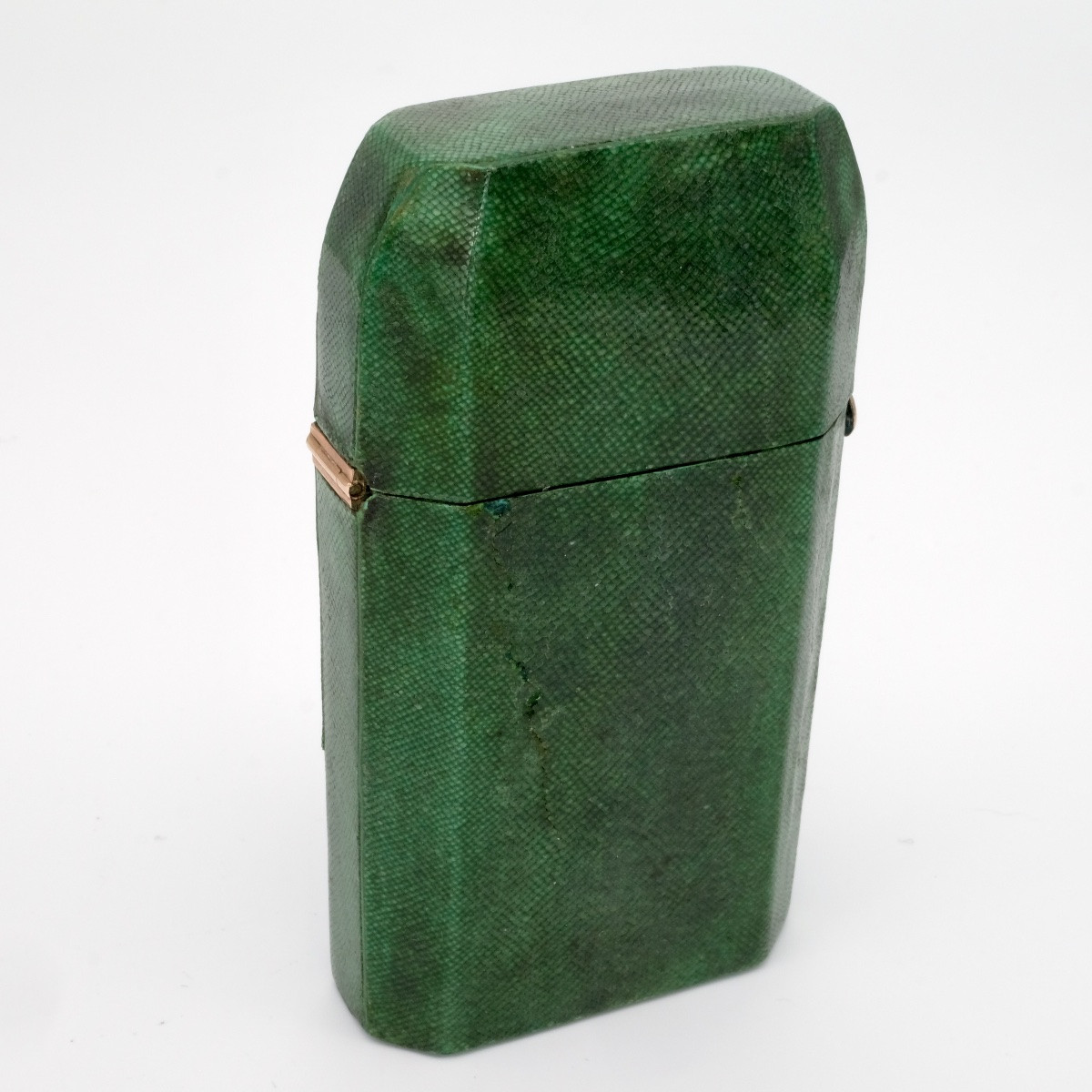 Nécessaire à parfums galuchat 2 flacons cristal et or avec entonnoir 18ème siècle-photo-4