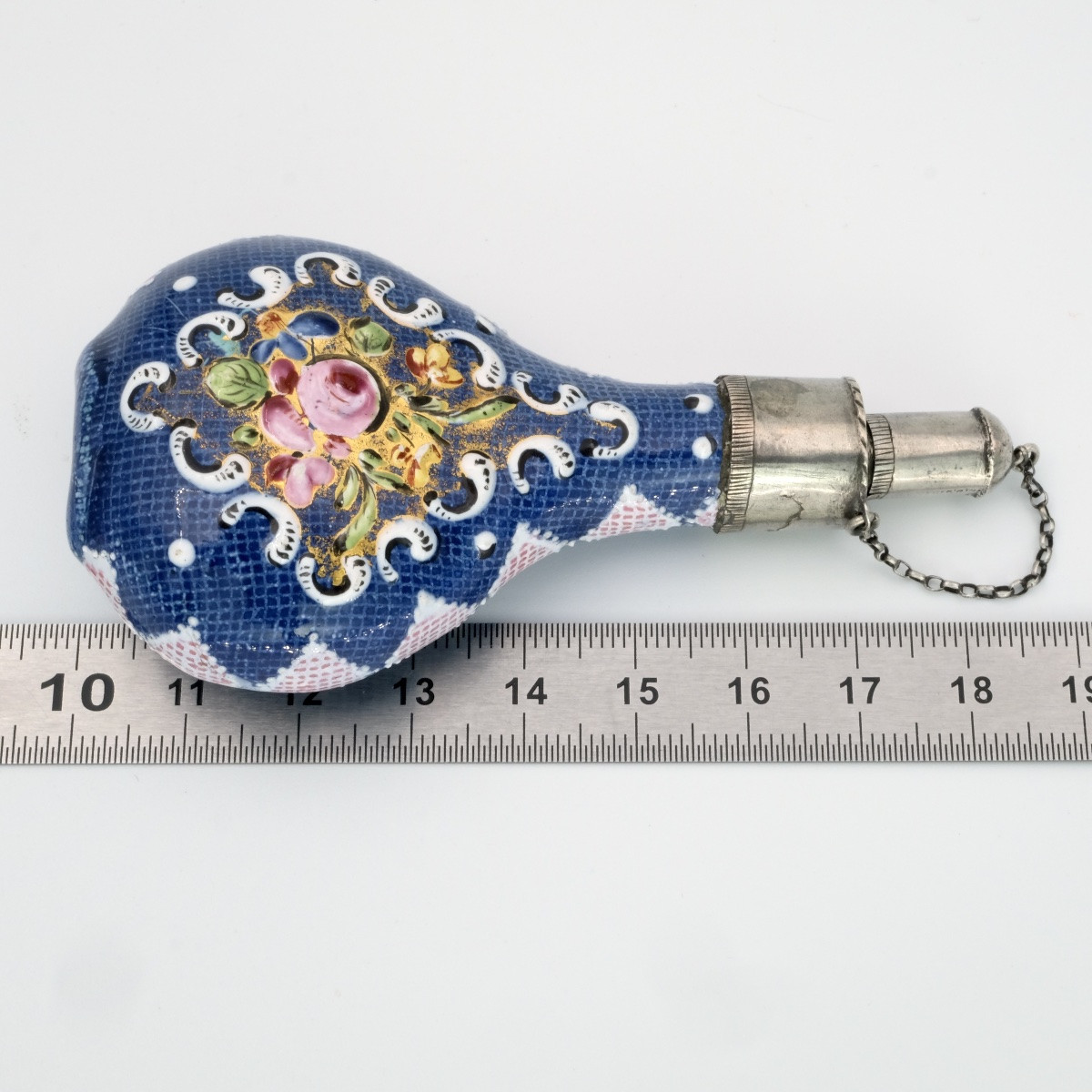 Enamel And Silver Flask With Birds And Bouquets, Louis XV Period-photo-7