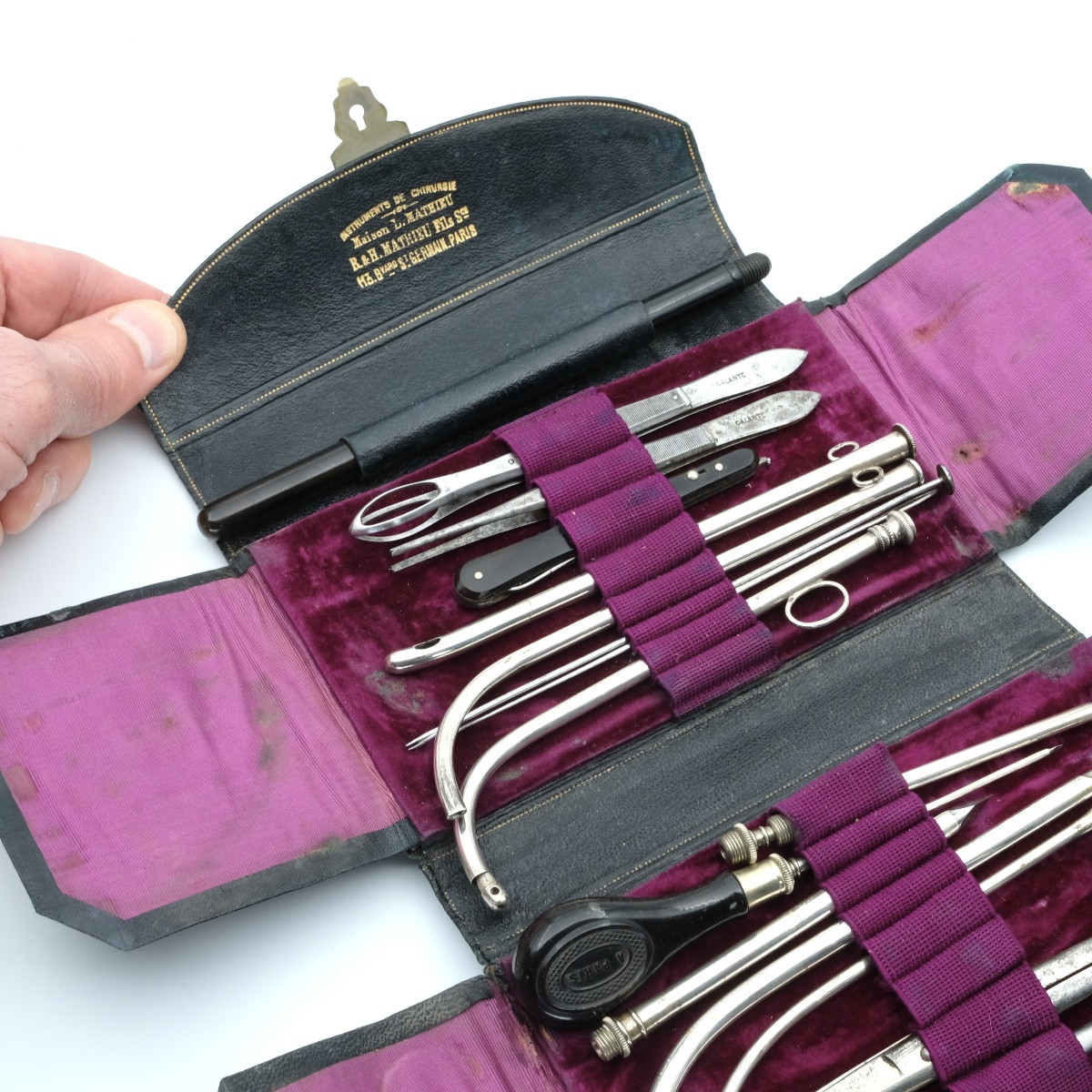 Trousse de chirurgien 19ème  MATHIEU Fils-photo-3