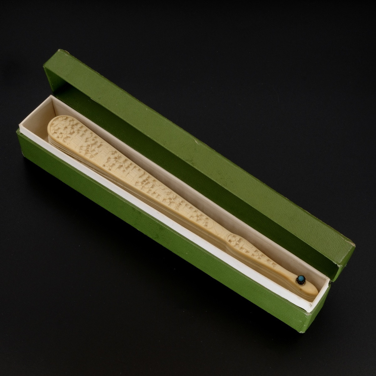 Carved Openwork Fan Canton 19th Century Ernest Kees-photo-3