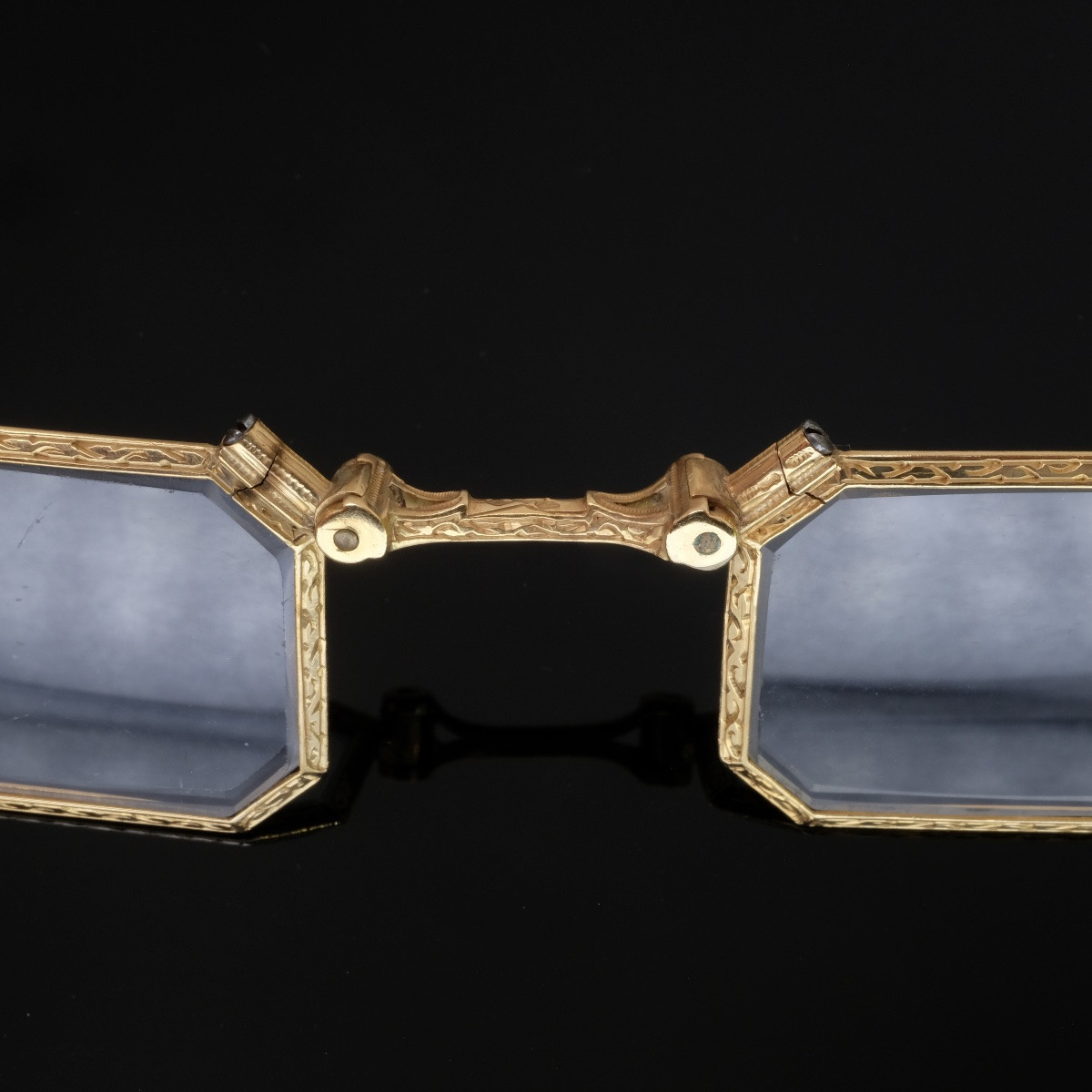 Rectangular Hand Pendant In 18-carat Gold Belle époque-photo-4