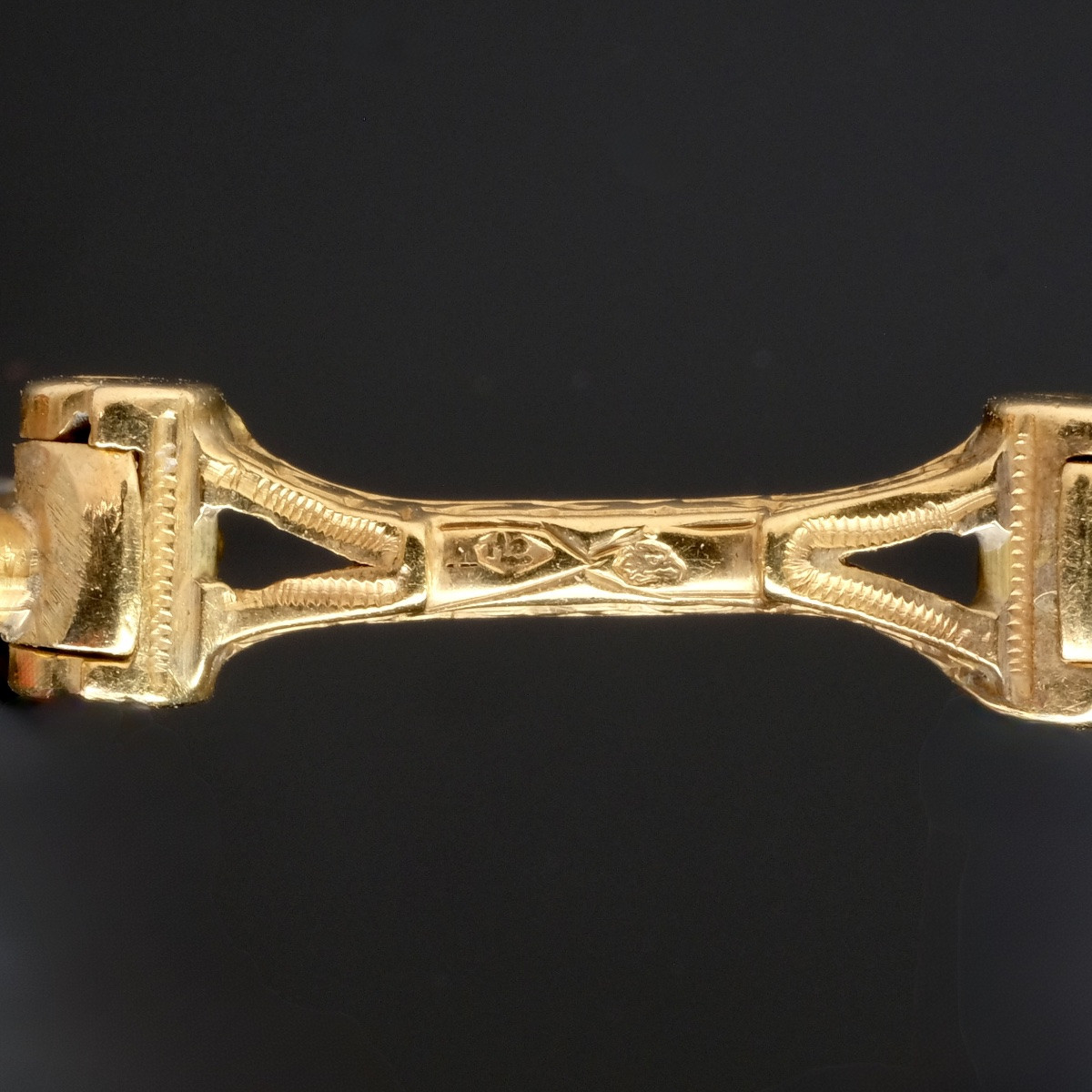 Rectangular Hand Pendant In 18-carat Gold Belle époque-photo-5