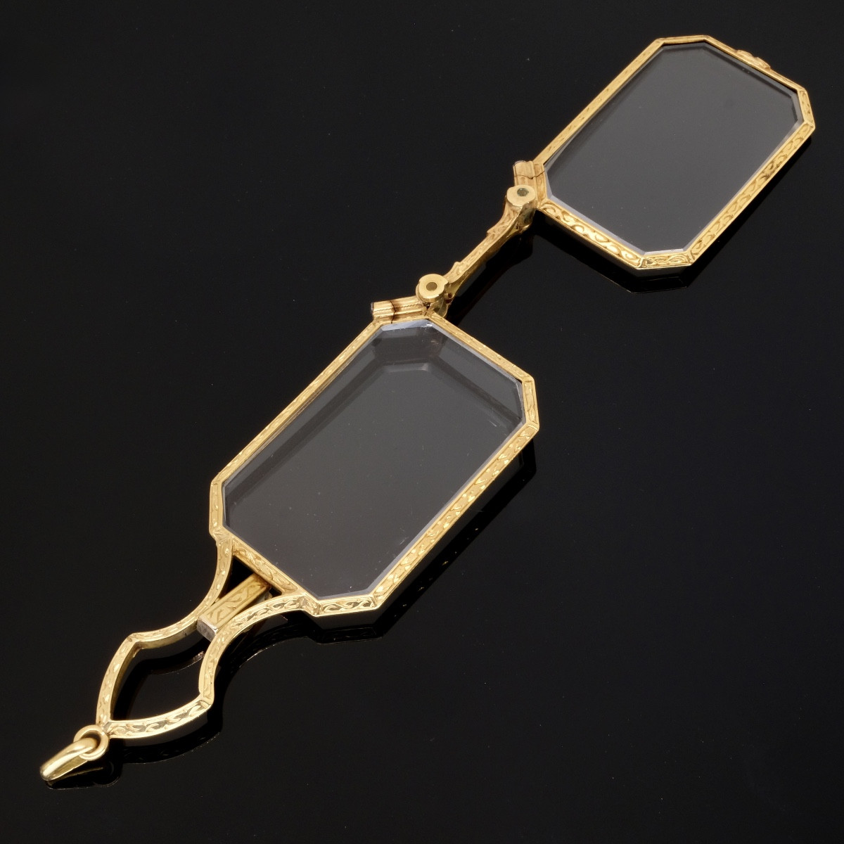 Rectangular Hand Pendant In 18-carat Gold Belle époque