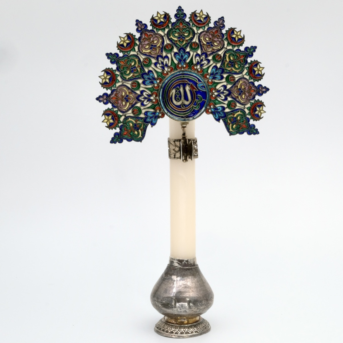 Candle Screen Vermeil Plique à Jour Georg Adam Scheid Islamic Decor-photo-2