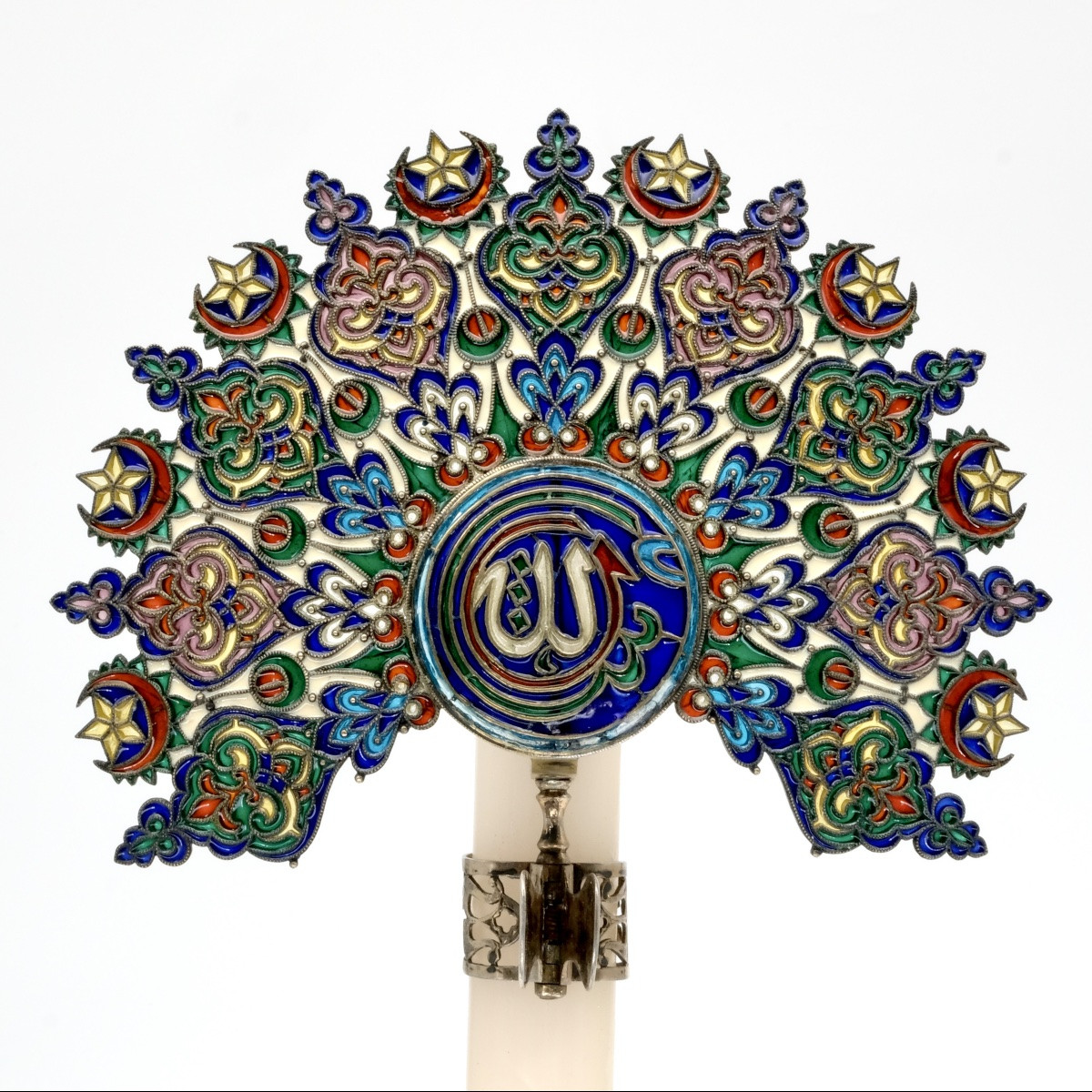 Candle Screen Vermeil Plique à Jour Georg Adam Scheid Islamic Decor-photo-3