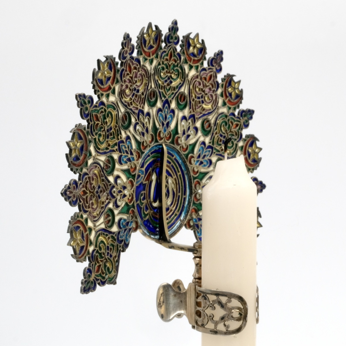 Candle Screen Vermeil Plique à Jour Georg Adam Scheid Islamic Decor-photo-4