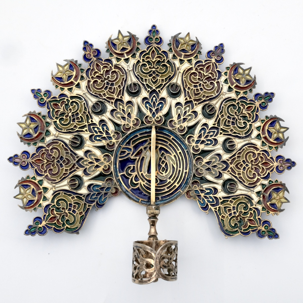 Candle Screen Vermeil Plique à Jour Georg Adam Scheid Islamic Decor-photo-3