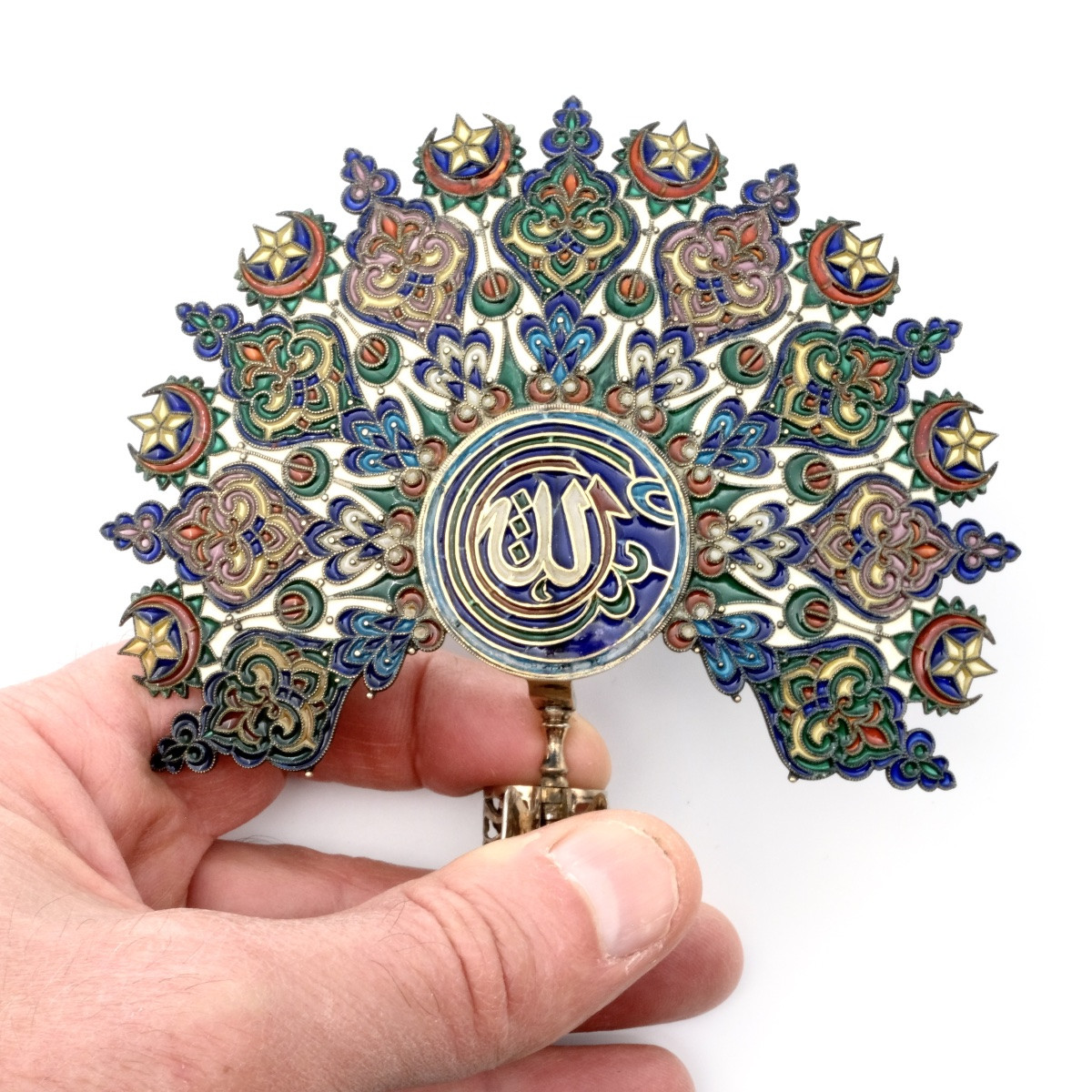 Candle Screen Vermeil Plique à Jour Georg Adam Scheid Islamic Decor-photo-7