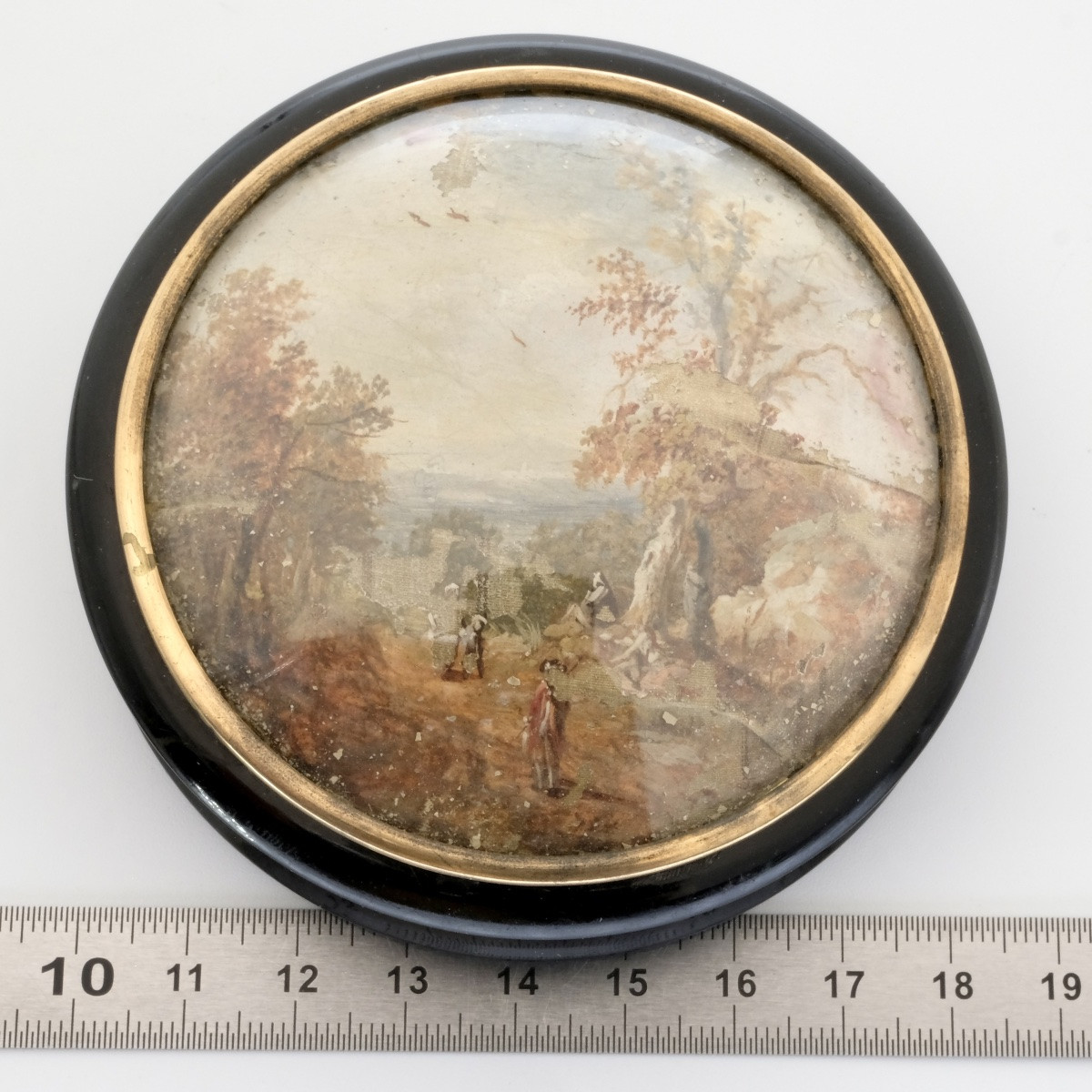 Boîte miniature paysage animé et ostensoir époque Restauration-photo-3