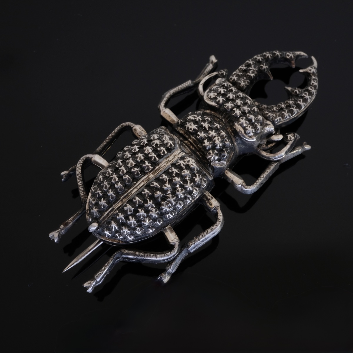 Broche hanneton argent 19ème siècle-photo-4