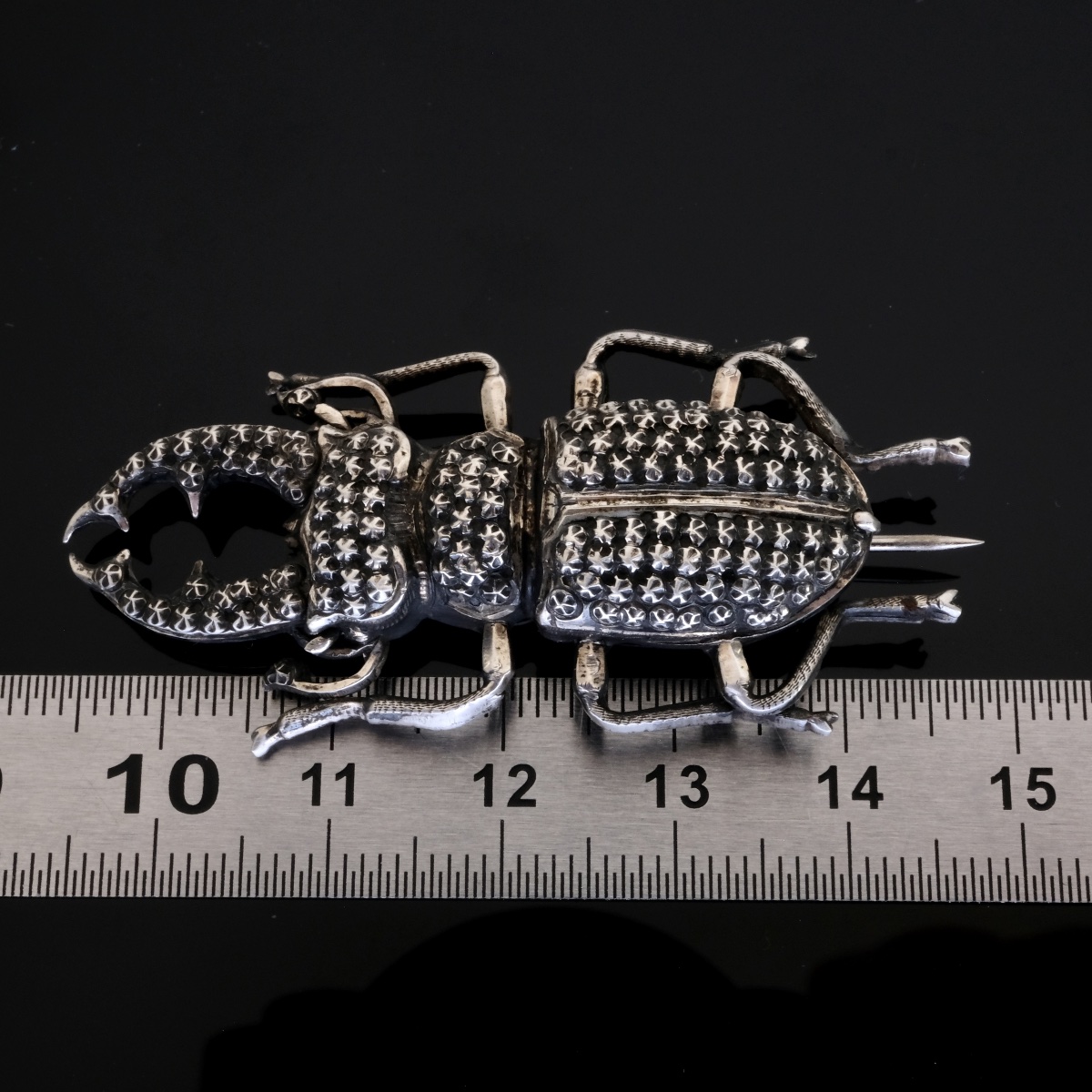 Broche hanneton argent 19ème siècle-photo-4