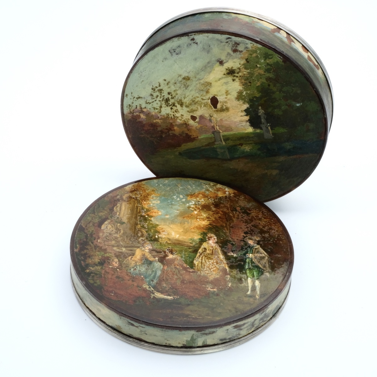 18th-century Box, Painted On All Sides, With Silver And Tortoiseshell Trim-photo-3