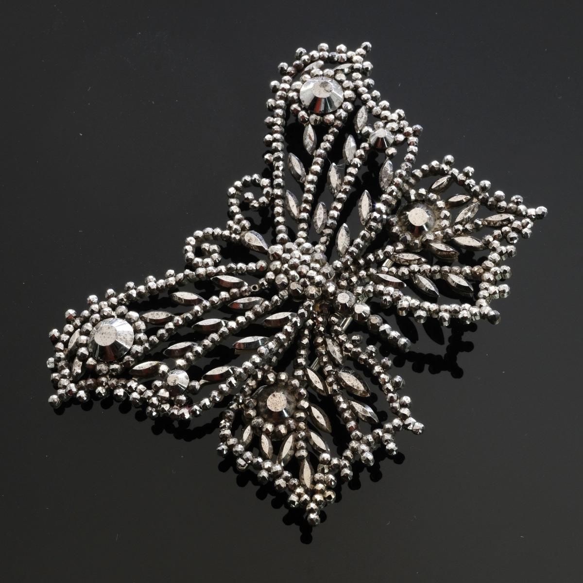 Large Butterfly Brooch With Faceted Steel Tips, 18th Century-photo-2
