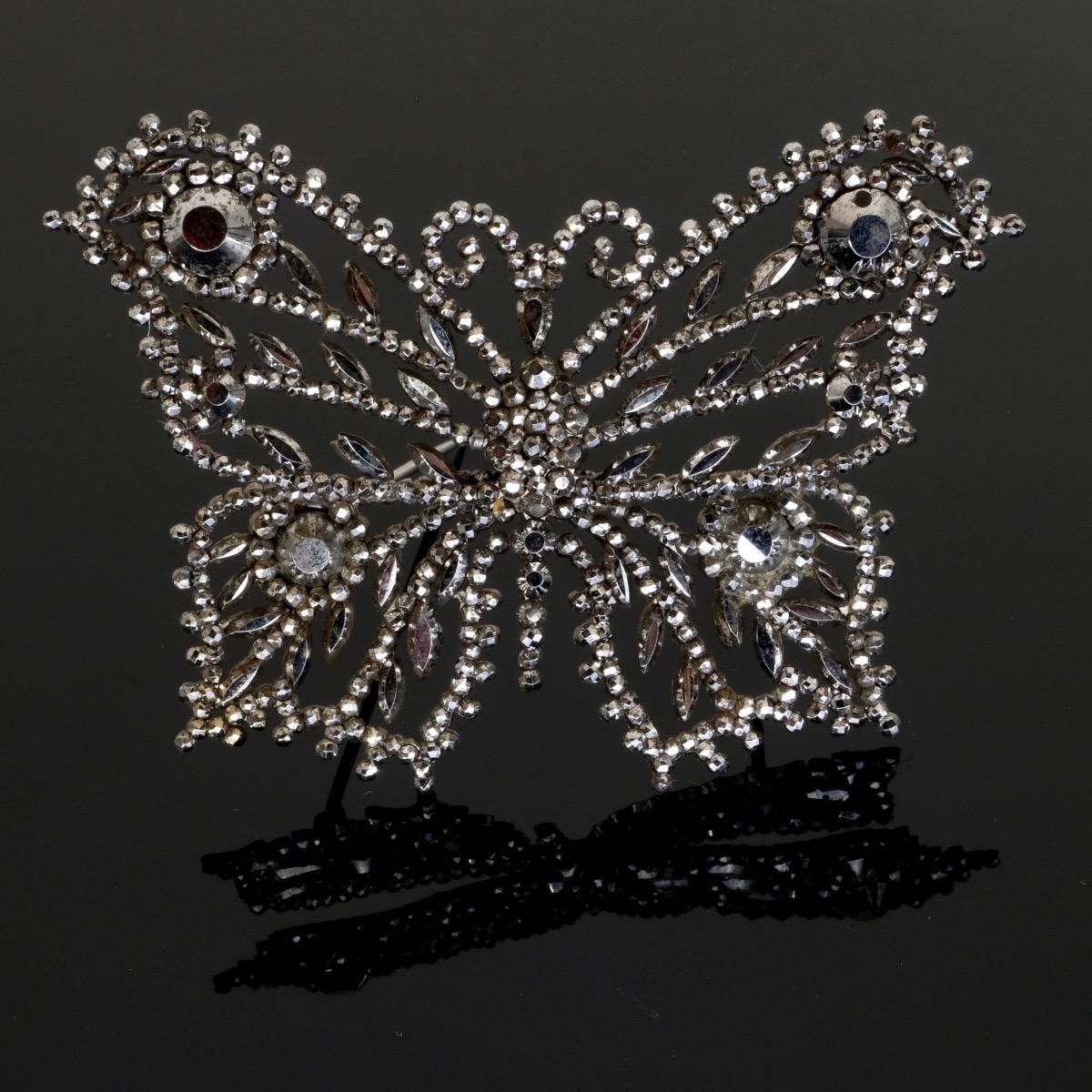 Large Butterfly Brooch With Faceted Steel Tips, 18th Century-photo-4