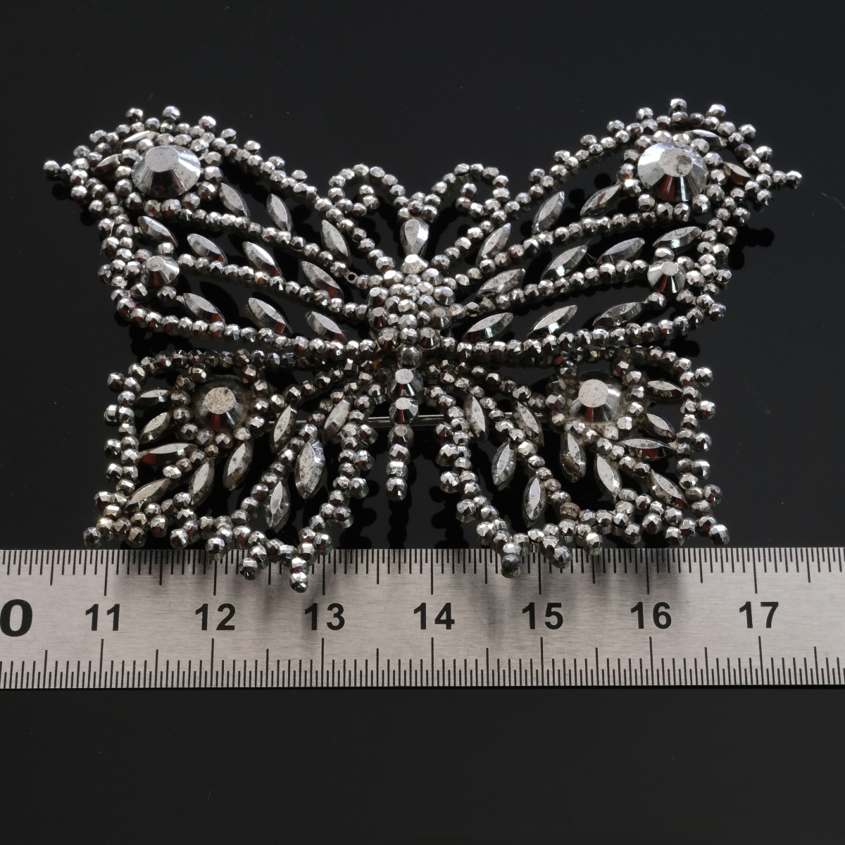 Large Butterfly Brooch With Faceted Steel Tips, 18th Century-photo-3