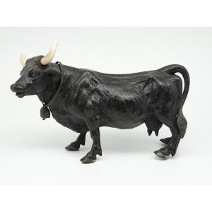 Joli Bronze De Vienne, Vache, Fin XIX Siècle