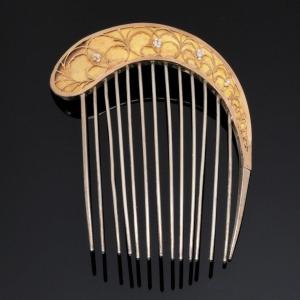 Side Comb Gold Vermeil Pearls, 1st Empire Period