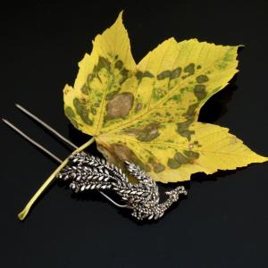 Ornement de coiffure aigrette acier facetté oiseau 18ème