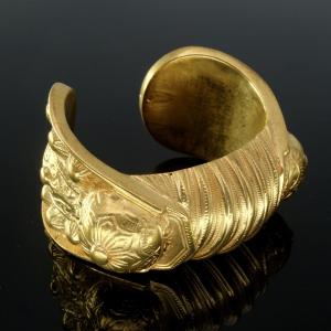 19th Century Gold-plated Rogatka Fertility Bracelet