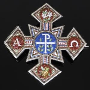 Cross Brooch Micromosaic Silver Napoleon III Period