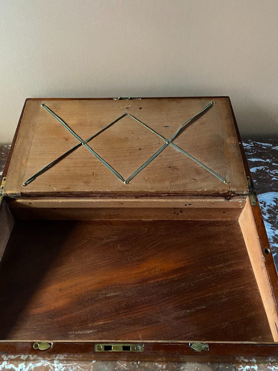 Nineteenth Century Mahogany Marine Writing Case-photo-4