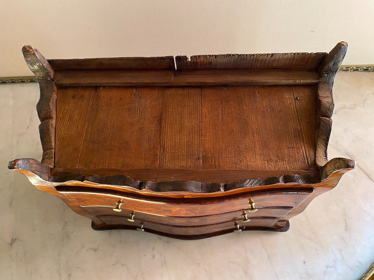 Commode De Maîtrise En Bois De Placage XVIIIème Siècle-photo-4