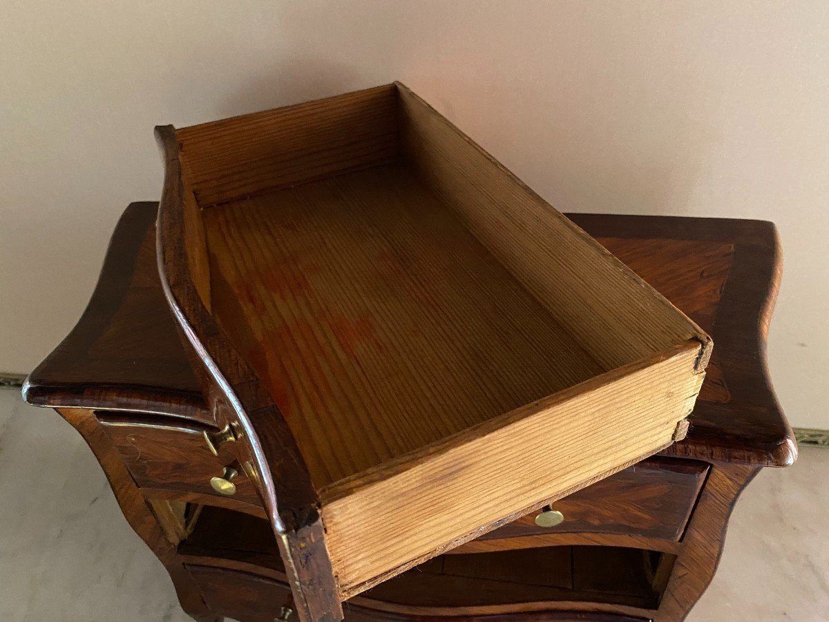 Commode De Maîtrise En Bois De Placage XVIIIème Siècle-photo-2