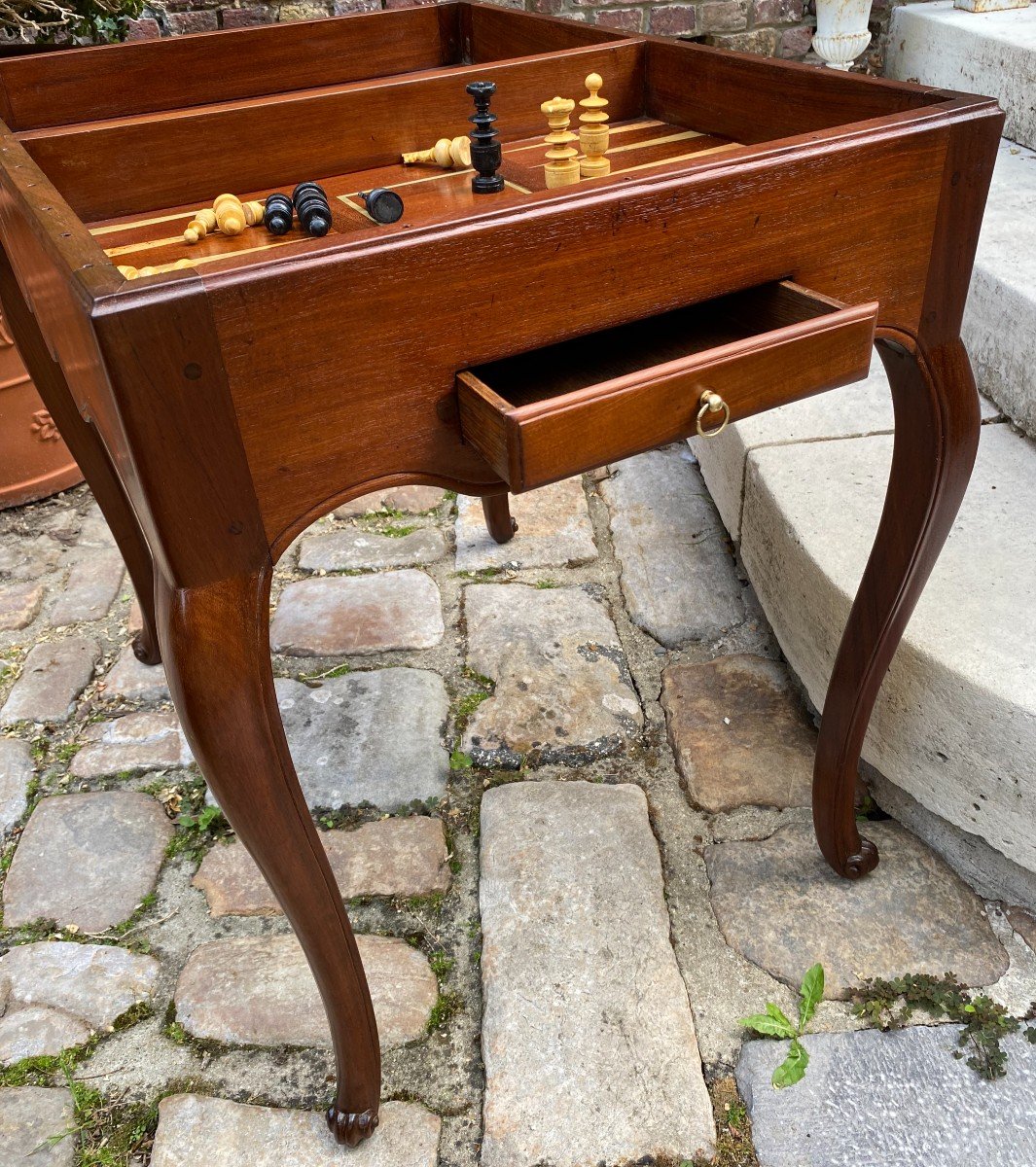 Game Table, Port Furniture, Nantes Second Half Of The Eighteenth Century-photo-3