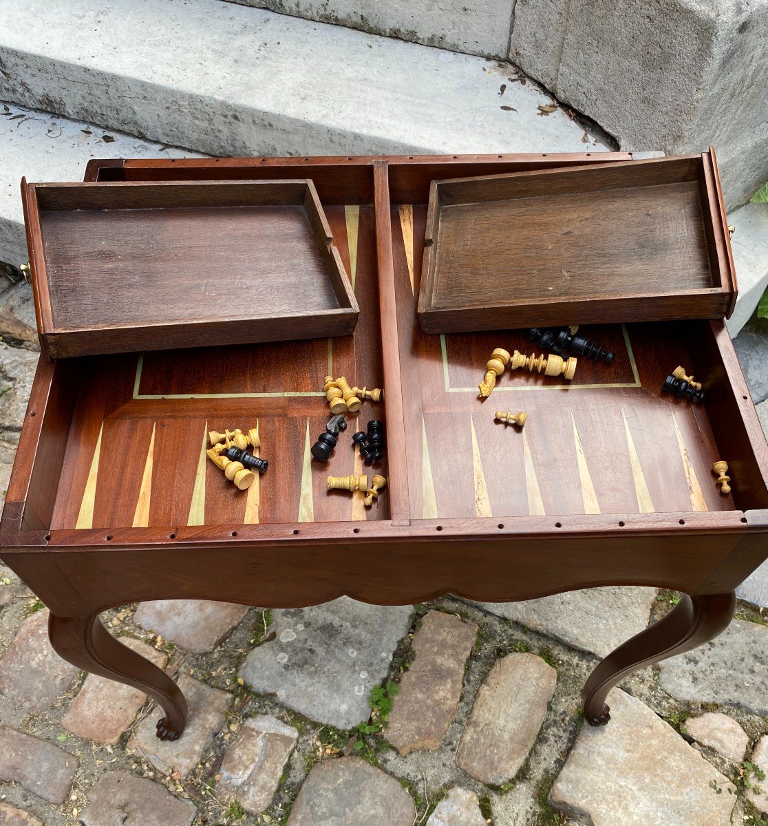 Game Table, Port Furniture, Nantes Second Half Of The Eighteenth Century-photo-1