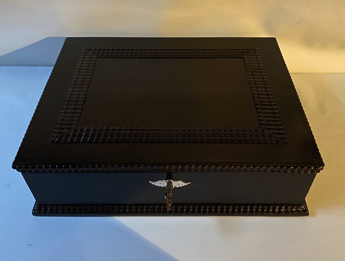 Coffret Louis XIV En ébéne, Flandres XVIIème Siècle-photo-2